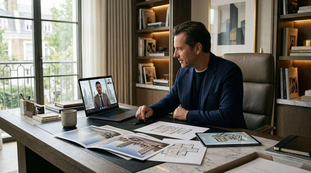 Buying property in Dubai online through remote communication and digital property services